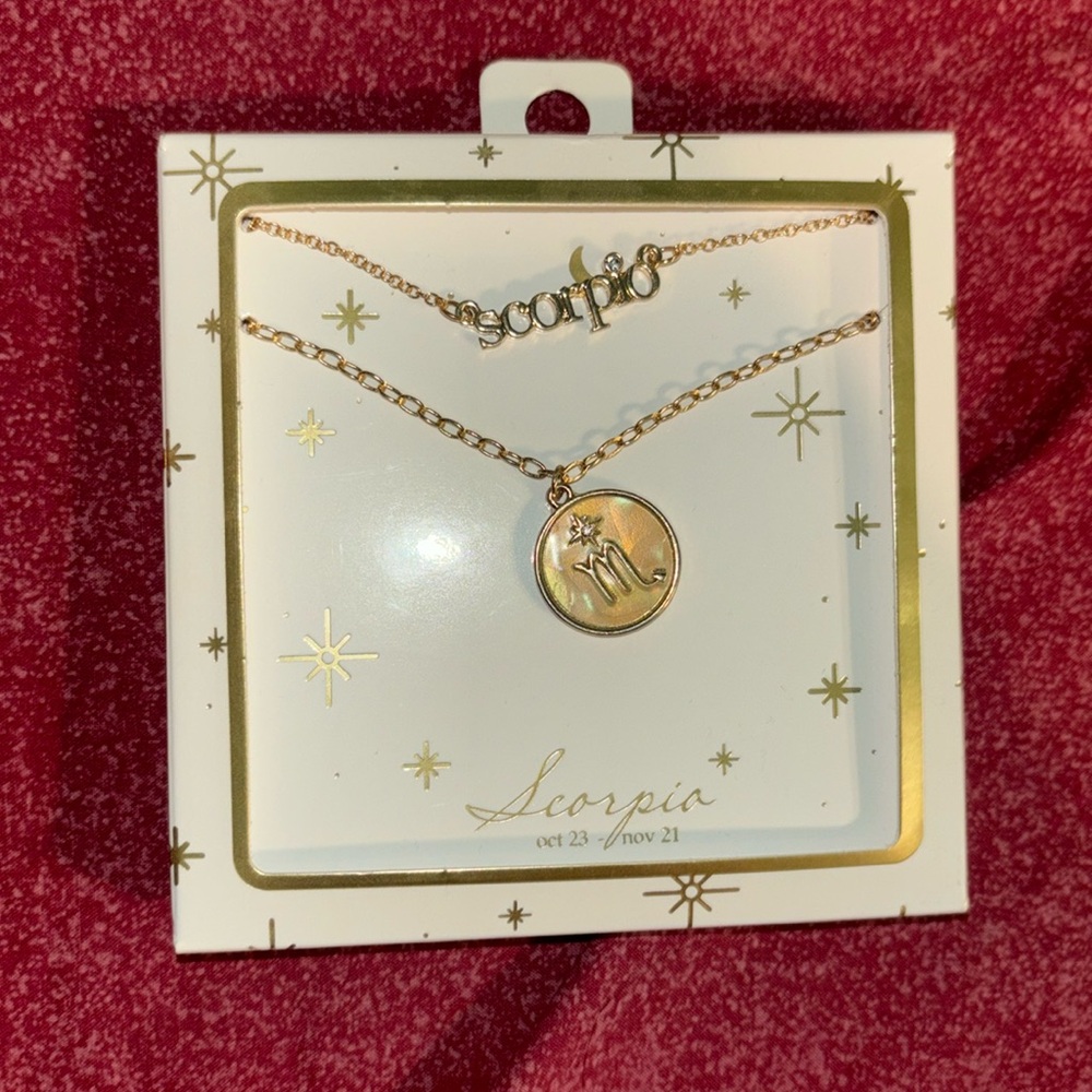 Gold scorpion necklace combo